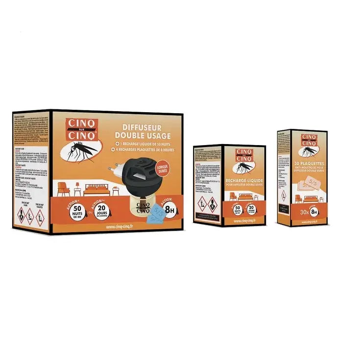 Cinq-sur-cinq - Diffuseur Electrique Double Usage - Anti Moustiques et Insecticides Lariboisière Shop