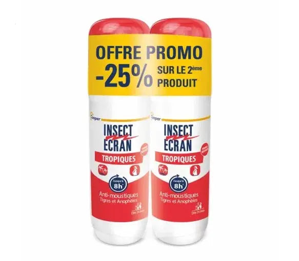 Cooper - Anti-moustiques tropiques Insect Écran - lot de 2 sprays de 75ml Lariboisière Shop