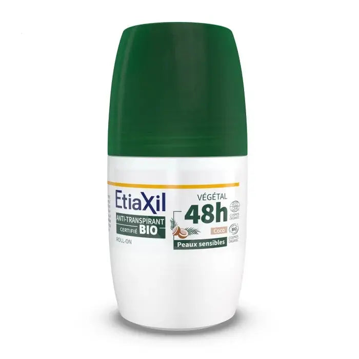 Cooper - Etiaxil Déodorant Anti-transpirant Végétal 48h Bio - Transpiration Modérée - Parfum Coco - Roll On - 50ml Lariboisière Shop