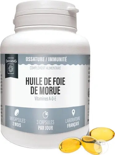 DAYANG Huile de Foie de Morue 500 mg – 180 capsules Lariboisière Shop