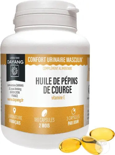 DAYANG Huile de Pépins de Courge 500 mg – 180 capsules Lariboisière Shop
