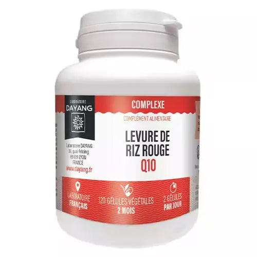 DAYANG Levure de Riz Rouge 2,9 mg + Coenzyme Q10 – 120 gélules Lariboisière Shop