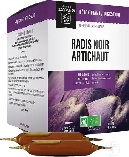 DAYANG Radis Noir & Artichaut Bio – 20 ampoules Lariboisière Shop