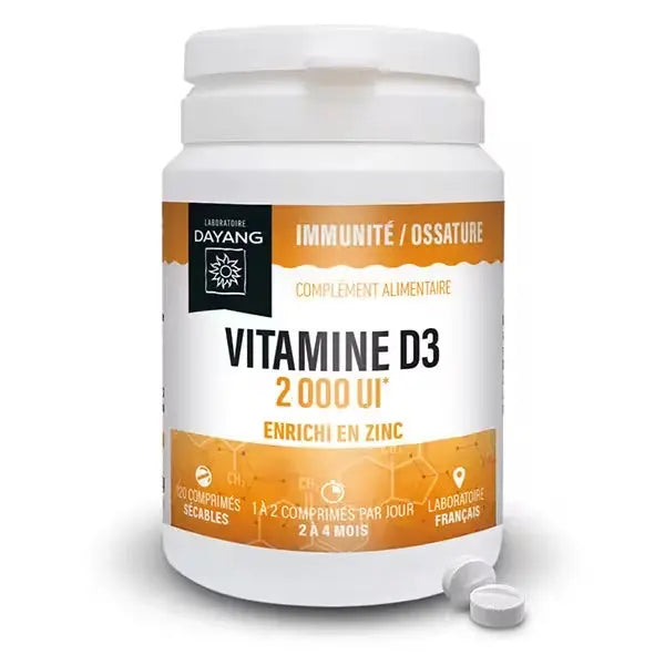 DAYANG Vitamine D3 + Zinc – 120 comprimés Lariboisière Shop