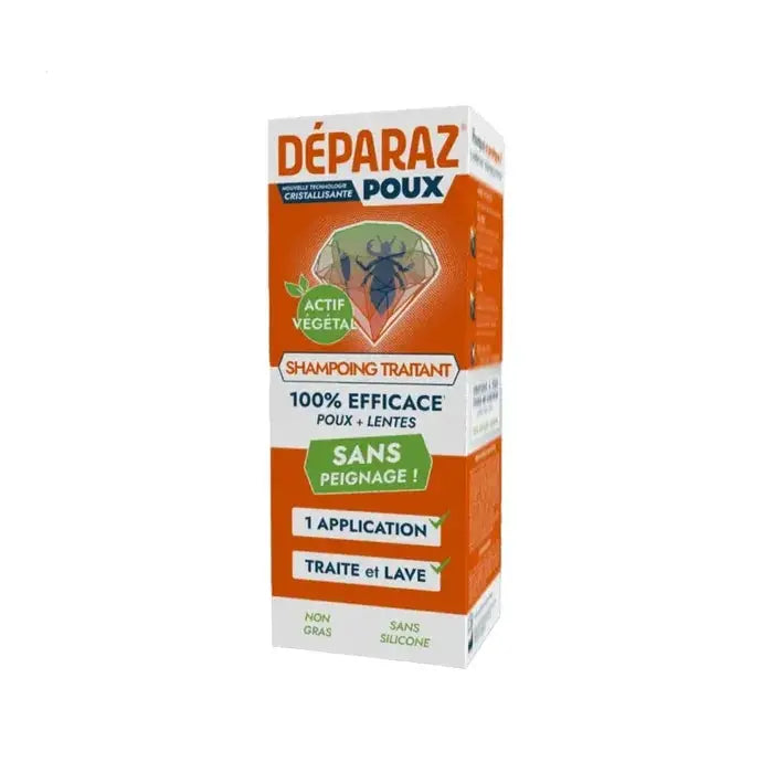 Deparaz POUX - Shampoing Traitent Anti-Poux - Actif Végétal - 150ml Lariboisière Shop