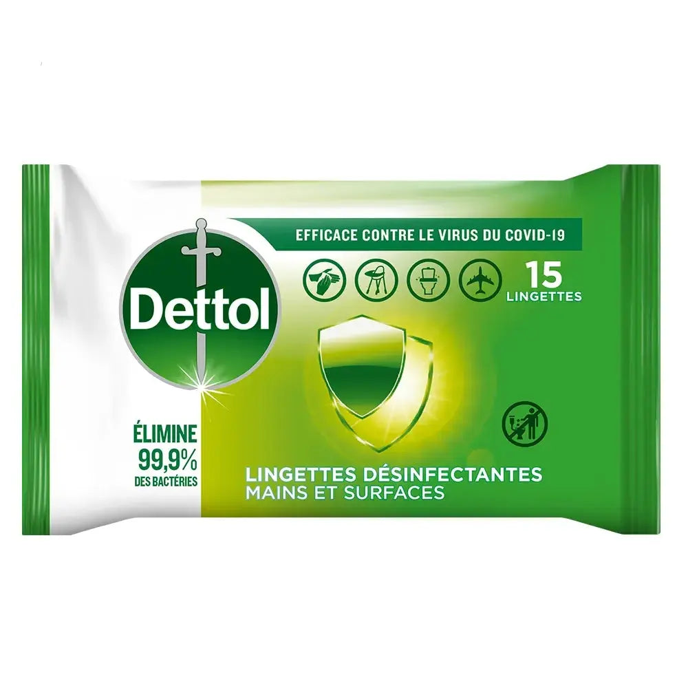 Dettol - Lingettes Hygiene Parfait Original - x15 Lariboisière Shop