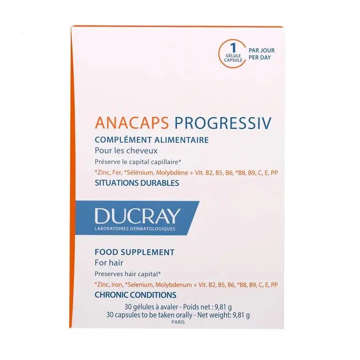 Ducray Anacaps Progressiv 30 gel Lariboisière Shop