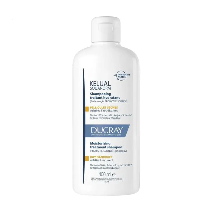 Ducray Kelual Squanorm – Shampooing Traitant Hydratant Pellicules Sèches 400 ml Lariboisière Shop