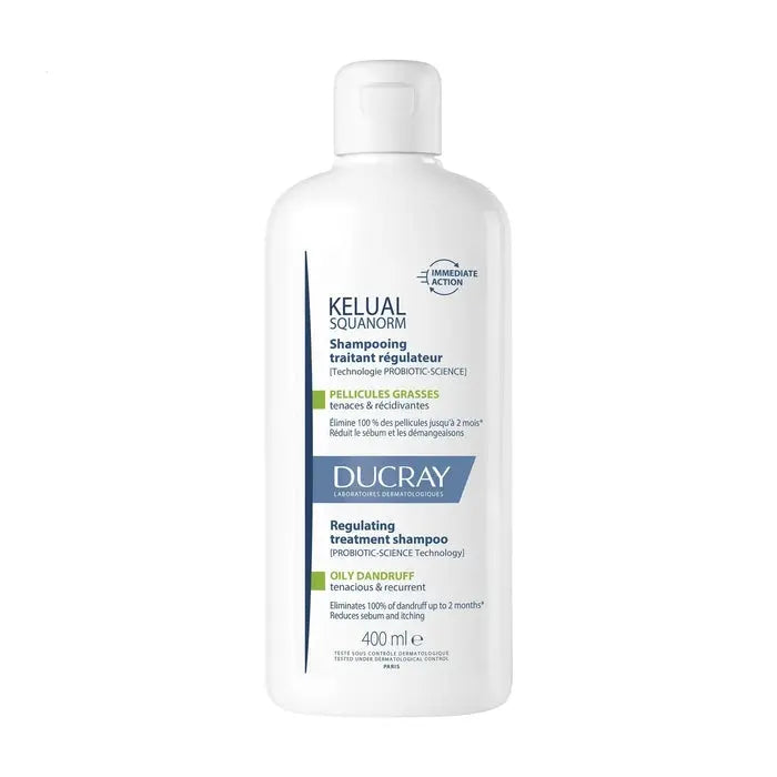 Ducray Kelual Squanorm – Shampooing Traitant Régulateur Pellicules Grasses 400 ml Lariboisière Shop