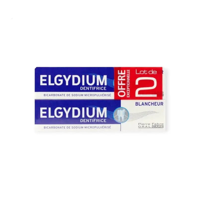 ELGYDIUM Blancheur Dentifrice 75 ml x2 Lariboisière Shop