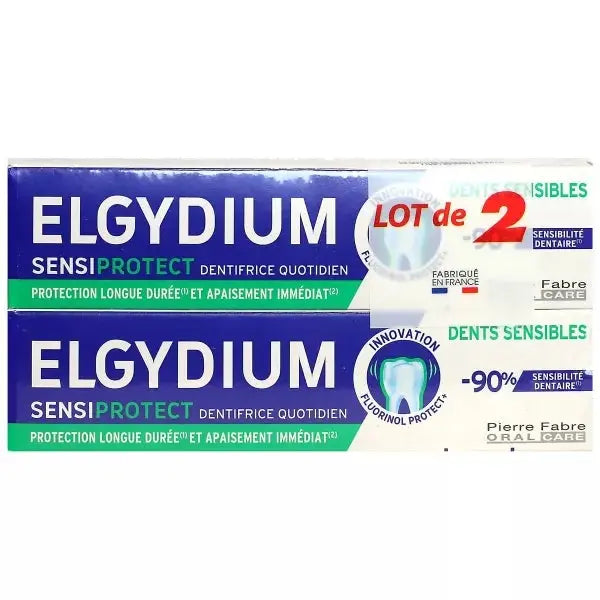 ELGYDIUM Dentifrice Dents Sensibles Duo 75 ml x2 Lariboisière Shop