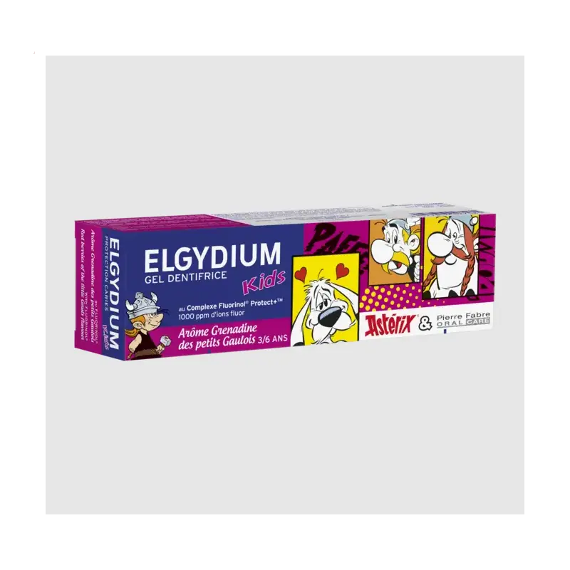 ELGYDIUM Kids Astérix Grenadine 3-6 ans Dentifrice Enfant 50 ml Lariboisière Shop