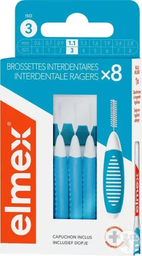 Elmex - Brossette Interdentaire 1,1mm - 8 Pièces Lariboisière Shop