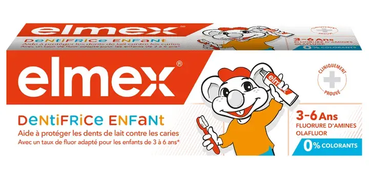 Elmex Dentifrice Enfant 3-6 ans 50 ml Lariboisière Shop