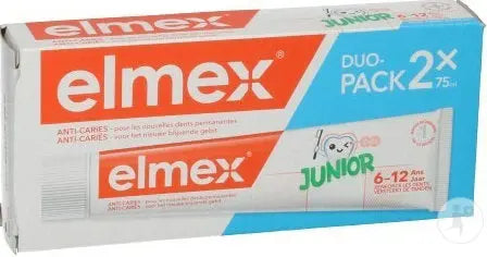 Elmex - Junior Anti-Caries Dentifrice Enfant - 6-12 Ans Duopack 2x75ml Lariboisière Shop
