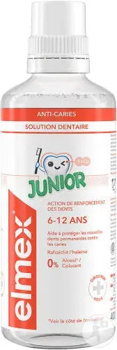 Elmex - Junior Bain De Bouche Enfant 6-12 ans - Flacon 400ml Lariboisière Shop
