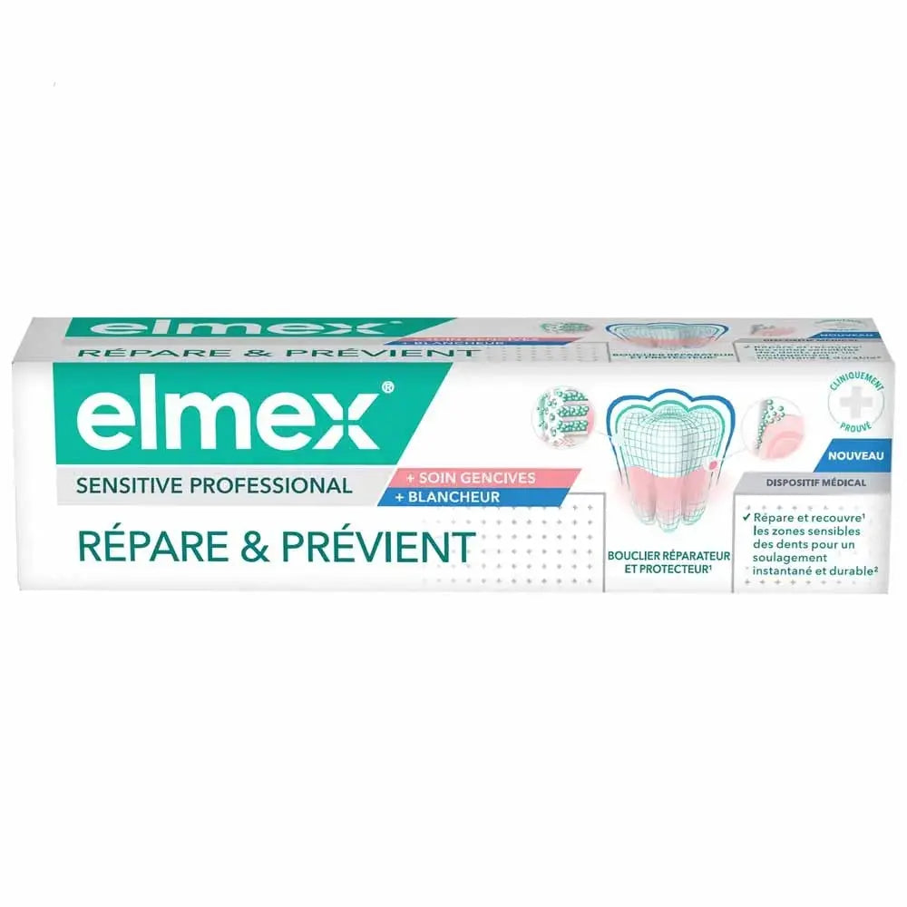 Elmex Sensitive Professional Soin Gencives Blancheur 75 ml x2 Lariboisière Shop