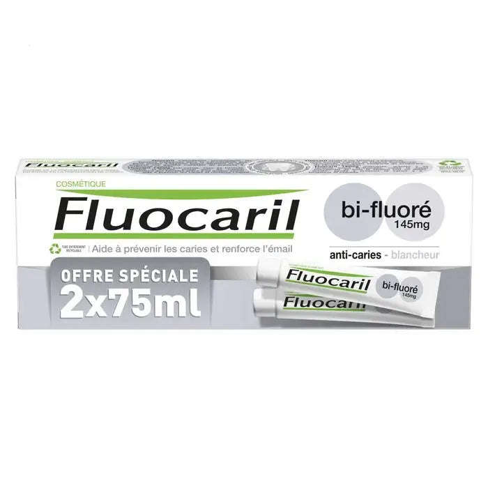 FLUOCARIL Dentifrice Bi-Fluoré Blancheur 75 ml X2 Lariboisière Shop