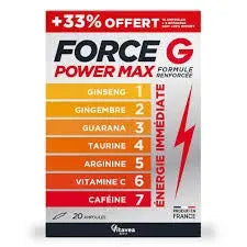 Force G Power Max 20 ampoules Lariboisière Shop