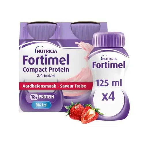 Fortimel - Compact Protein 2.4 kcal/ml Saveur Fraise - 4 x 125 ml Lariboisière Shop