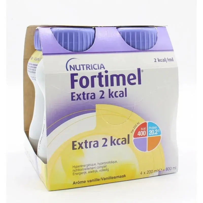 Fortimel Extra - 2kcal Arôme Vanille - 4X200ml Lariboisière Shop