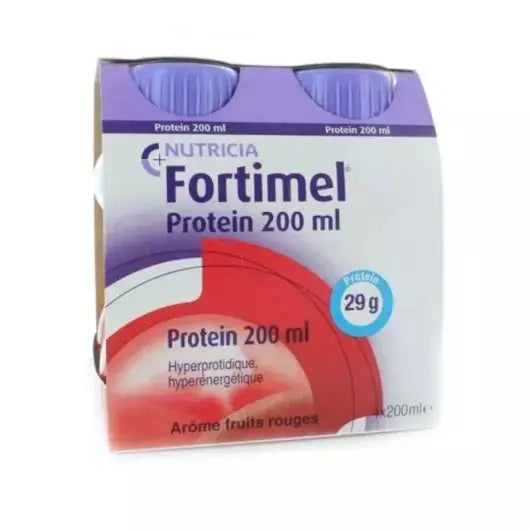 Fortimel - Protein Boisson lactée Fruits rouges - 4 x 200ml Lariboisière Shop