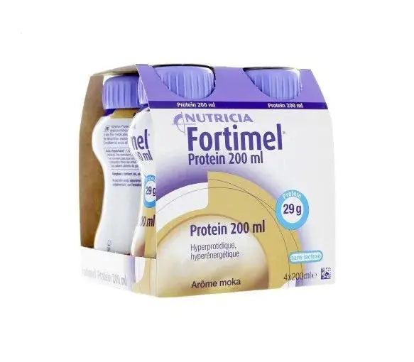 Fortimel - protein goût moka Nutricia - 4 bouteilles de 200 ml Lariboisière Shop
