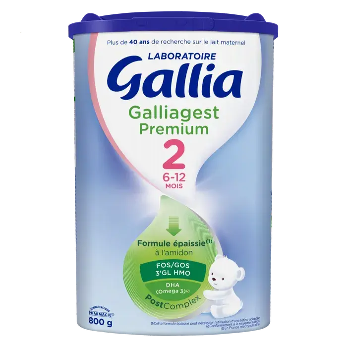 GALLIAGEST - PREMIUM - Lait en Poudre 2ème Âge - De 6 à 12 mois - 800g Lariboisière Shop