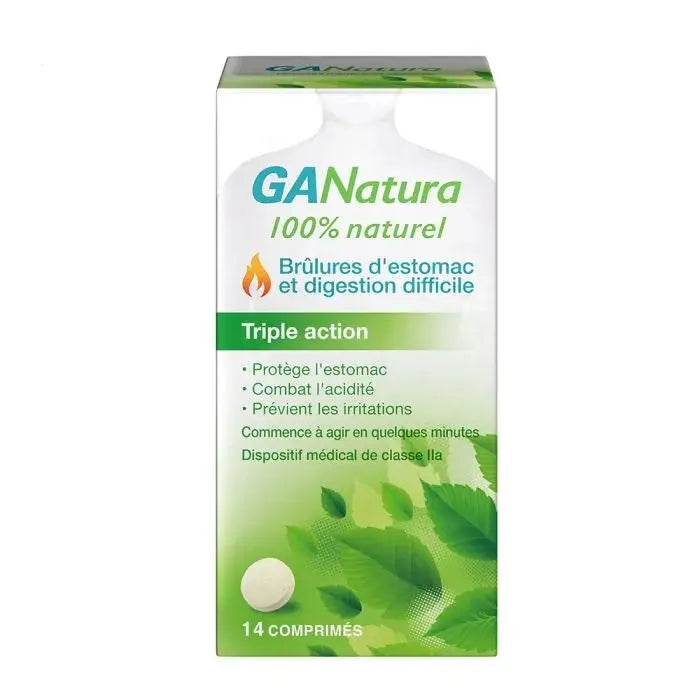 GANatura - 100% Naturel Brûlure d'estomac et digestion - 14 comprimés Lariboisière Shop