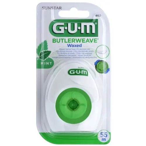 GUM Fil Dentaire Ciré Mentholé Butlerweave® 1855 – 55 m Lariboisière Shop
