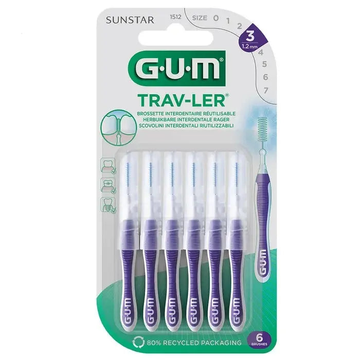 GUM TRAV-LER Brossettes Interdentaires 1512 – 1,2 mm Lariboisière Shop
