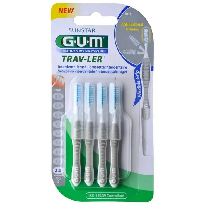 GUM TRAV-LER Brossettes Interdentaires 1618 – 2,0 mm Lariboisière Shop