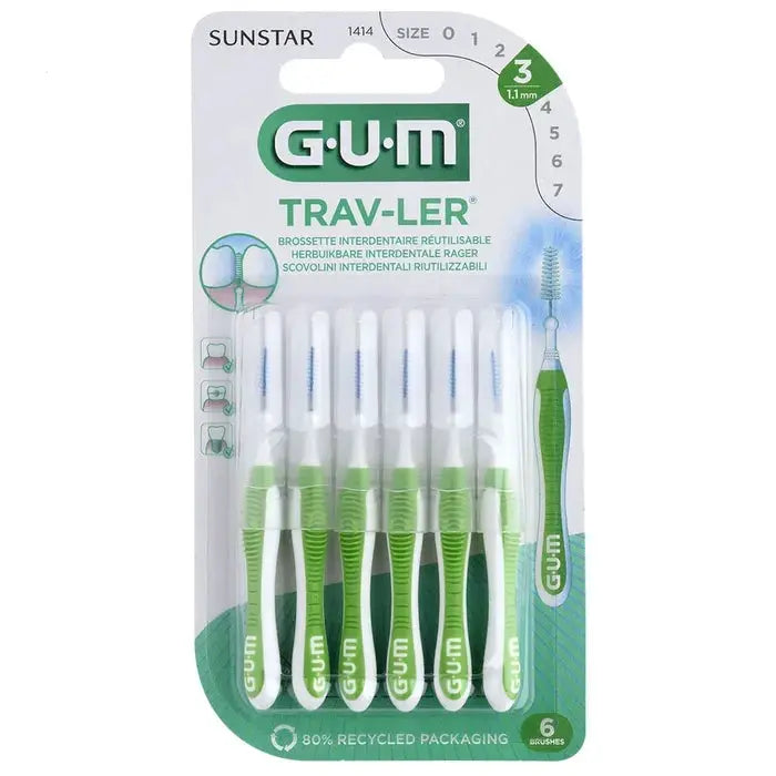 GUM TRAV-LER Brossettes Interdentaires 1,1 mm Lariboisière Shop