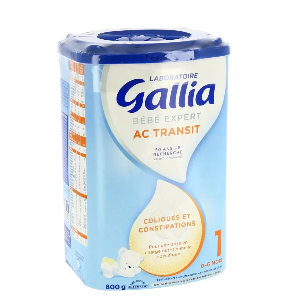 Gallia - Bébé Expert Ac Transit 1er âge Lait En Poudre - 800 G Lariboisière Shop