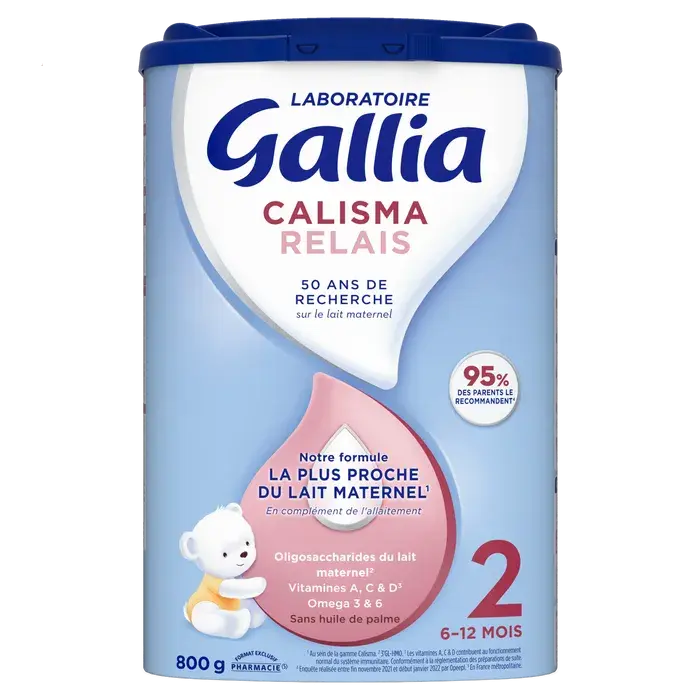 Gallia - CALISMA RELAIS - Lait en Poudre 2ème Âge - De 6 à 12 mois - 800g Lariboisière Shop