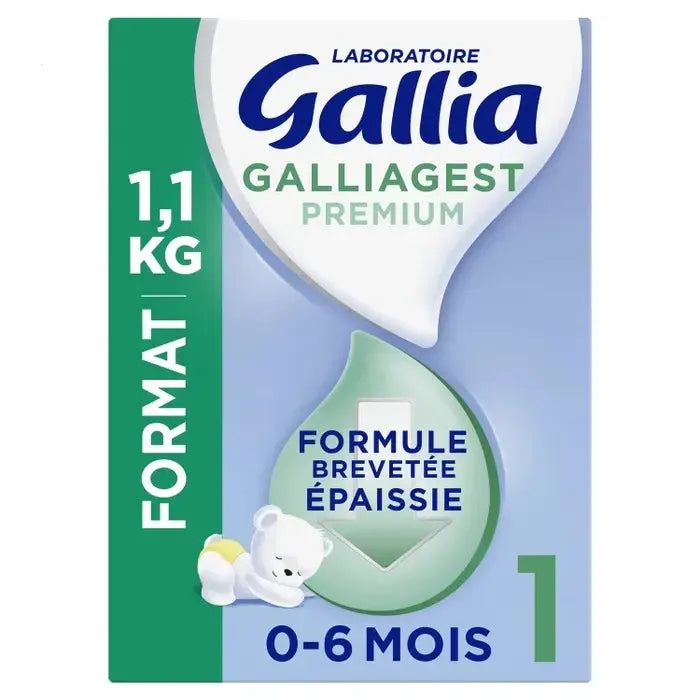 Gallia - GALLIAGEST PREMIUM - Lait en Poudre Formule Epaissie - De 0 à 6 mois - 1.1kg Lariboisière Shop