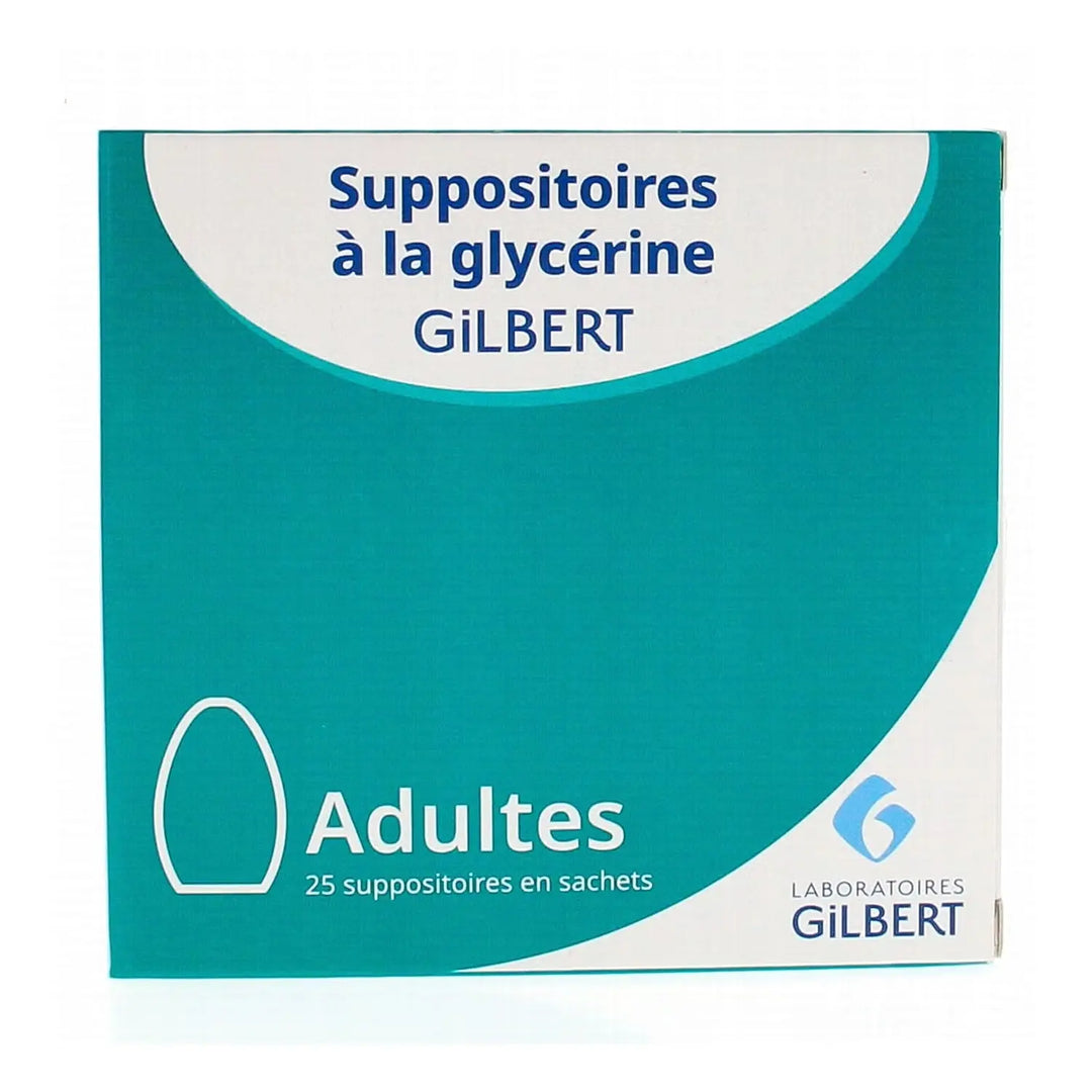 Gilbert Suppositoires à la Glycérine Codex Adulte – Boîte de 25 Lariboisière Shop
