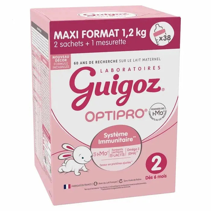 Guigoz - OPTIPRO - Lait en Poudre 2ème Âge – Dès 6 Mois - 1,2kg Lariboisière Shop