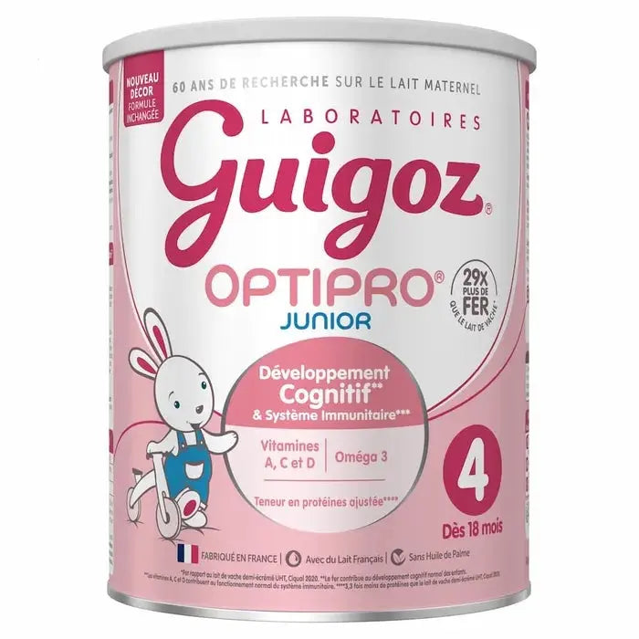 Guigoz - OPTIPRO - Lait en Poudre 4ème Âge Junior - Dès 18 mois - 900g Lariboisière Shop