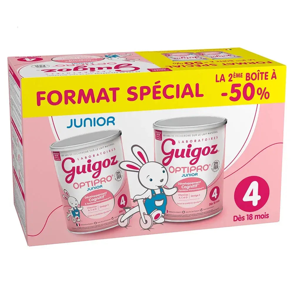 Guigoz - Optipro Lait En Poudre Junior 4 Dès 18 Mois - 2x900g Lariboisière Shop