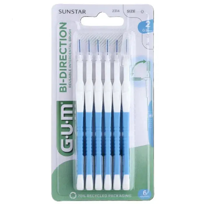 Gum - BI-DIRECTION 2314 - Brossette Interdentaire 0.9mm - 6 unités Lariboisière Shop