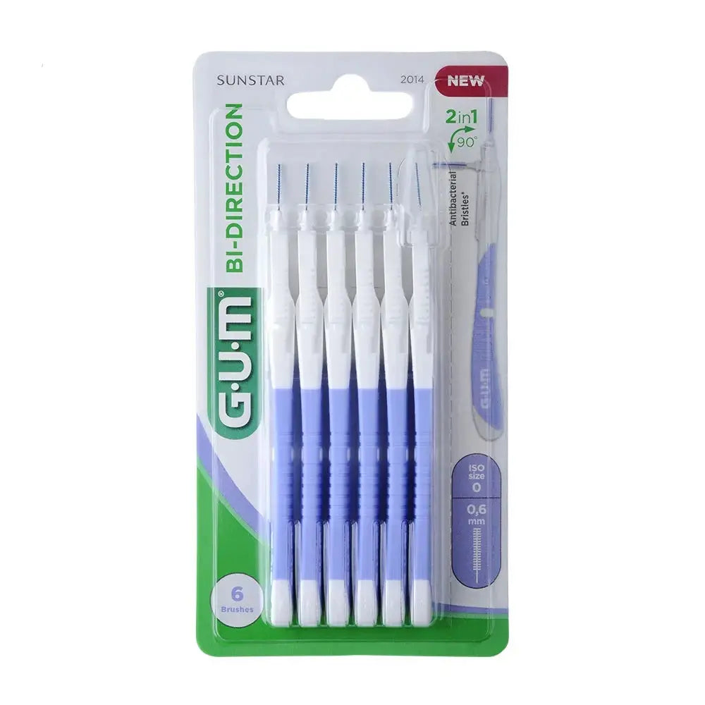 Gum - Brossettes Interdentaires Bi-Direction - 0.6 mm x6 Lariboisière Shop