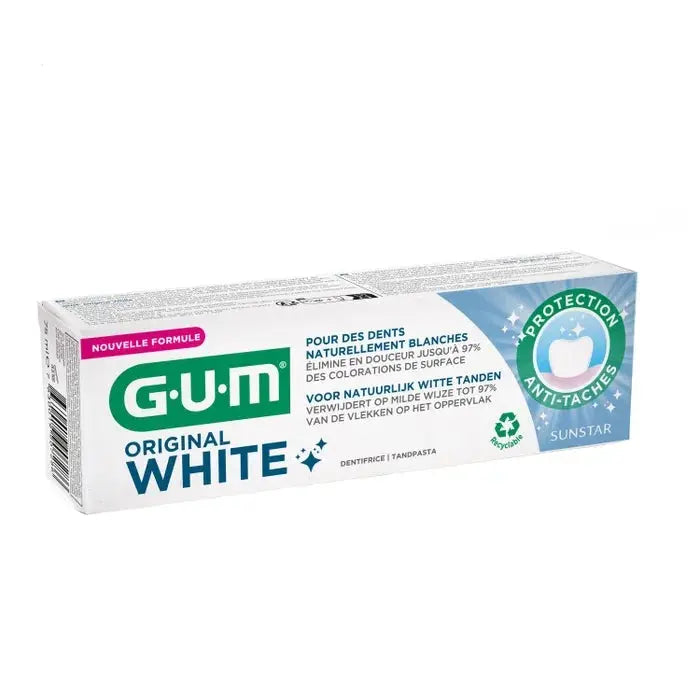 Gum - ORIGINAL WHITE - Dentifrice Blancheur - 75ml Lariboisière Shop