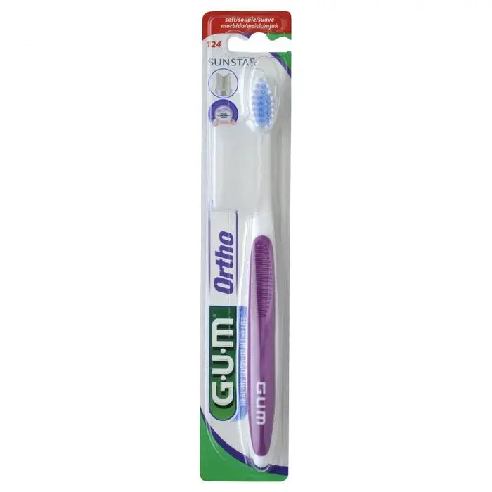 Gum - ORTHO 124 - Brosse à Dents Orthodontique Souple Lariboisière Shop