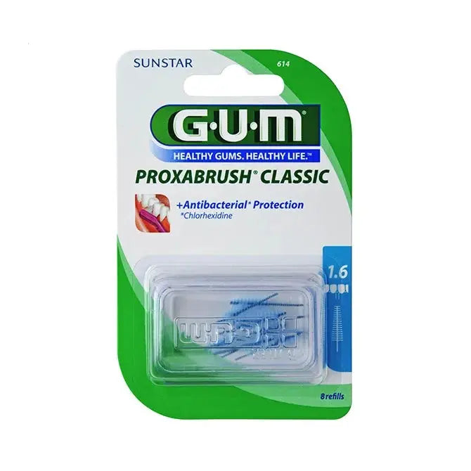 Gum - PROXABRUSH CLASSIC 614- Brossettes Interdentaires 1.6 mm - 8 unités Lariboisière Shop