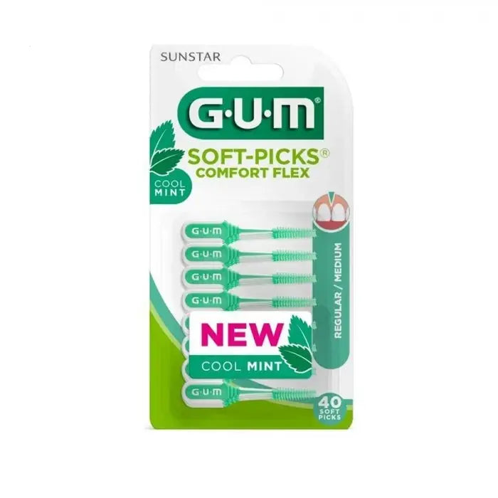 Gum - SOFT PICKS COMFORT FLEX 670 - Brossettes Interdentaires Médium Menthe - 40 unités Lariboisière Shop