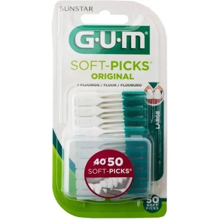 Gum - SOFT-PICKS ORIGINAL - Bâtonnets Interdentaires Larges - 50 unités Lariboisière Shop