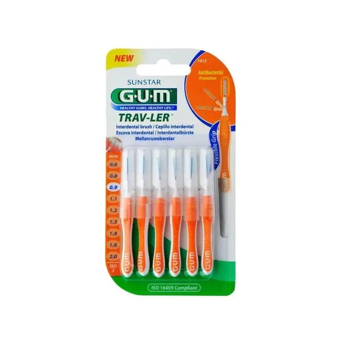 Gum - TRAV-LER 1412 - Brossette Interdentaire 0.9mm - 6 Unités Lariboisière Shop