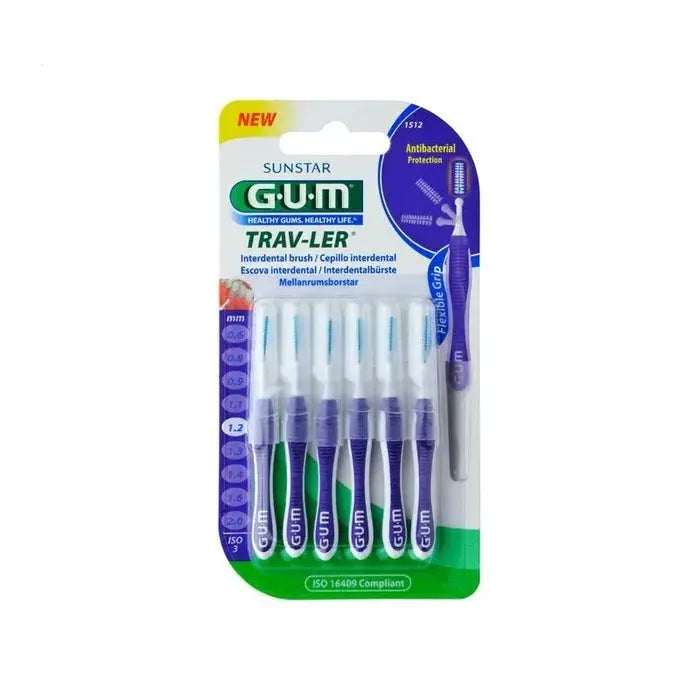 Gum - TRAV-LER 1512 - Brossette Interdentaire 1.2mm - 6 Unités Lariboisière Shop