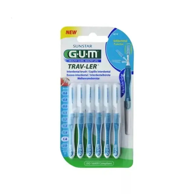 Gum - TRAV-LER 1614 - Brossette Interdentaire 1.6mm - 6 Unités Lariboisière Shop